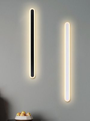 Nordic Minimalist Strip Wall Light Living Room Sofa Side Background Stair Aisle Bedroom Bedside Wall Lamp