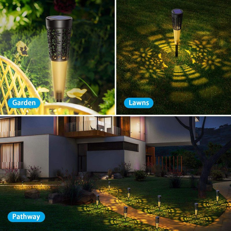 Outdoor Ip65 Waterproof Garden Landscape Decorative Lawn Lamp Led Solar Pathway Lights For Walkway Yard Backyard