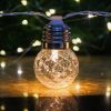 Pineapple Ball Shape 10led Solar Bulb String Light Warm LED Christmas String Light Outdoor Decorative LED String Lights for Yard