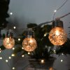 Pineapple Ball Shape 10led Solar Bulb String Light Warm LED Christmas String Light Outdoor Decorative LED String Lights for Yard