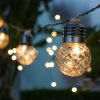 Pineapple Ball Shape 10led Solar Bulb String Light Warm LED Christmas String Light Outdoor Decorative LED String Lights for Yard