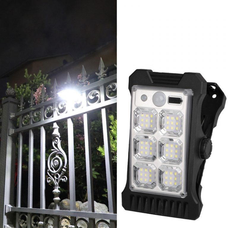 Clip-On Solar Wall Light with Motion Sensor Outdoor Patio Study Light Auto-On at Night Solar Lamp