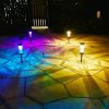 New Solar Garden Light LED Outdoor Waterproof Lawn Stake Light Round Hollow Decorative Lamp for Yard and Garden