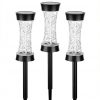 New Solar Garden Light LED Outdoor Waterproof Lawn Stake Light Round Hollow Decorative Lamp for Yard and Garden