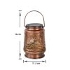 Solar Outdoor Hanging Patio Light Iron Hollow Animal Projection Lantern Garden Butterfly Landscape Decoration Lamp