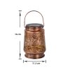 Solar Outdoor Hanging Patio Light Iron Hollow Animal Projection Lantern Garden Butterfly Landscape Decoration Lamp