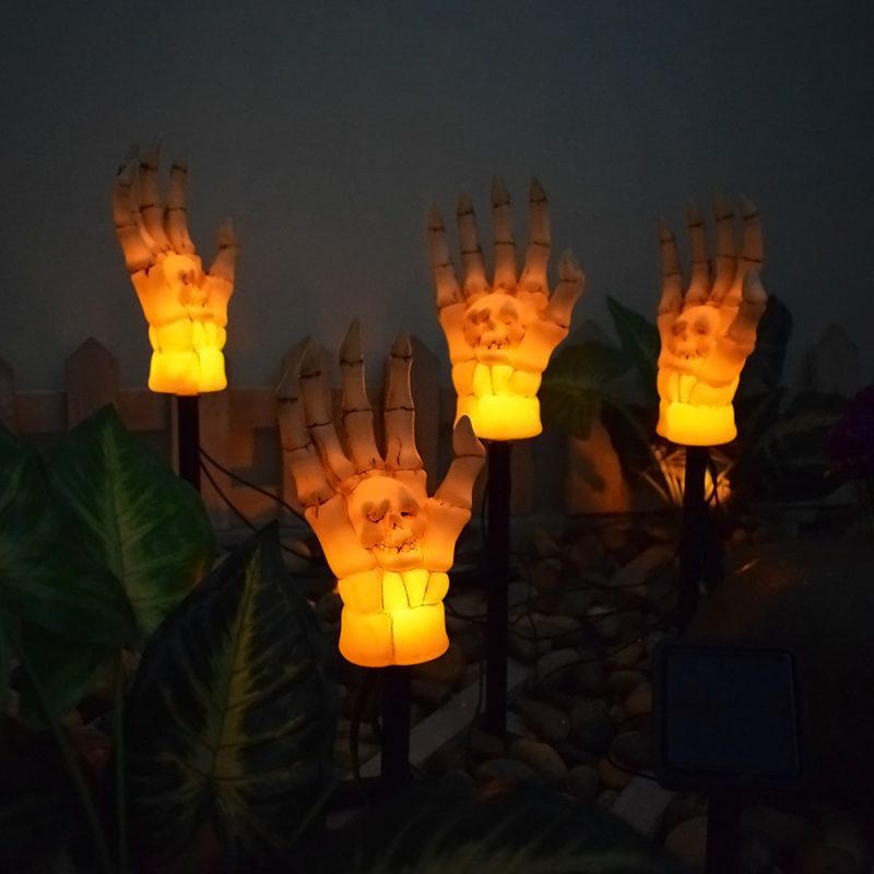 Halloween Waterproof Ghost Hand Lamp Solar Villa Garden Light Outdoor Garden Decorative Skeleton Hand Atmosphere Night Light