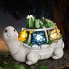 New Outdoor Solar Snail Blue Crystal Ball Sculpture Ornament Creative Resin Garden Landscape Decoration Light