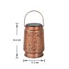 Solar Outdoor Hanging Patio Light Iron Hollow Animal Projection Lantern Garden Butterfly Landscape Decoration Lamp