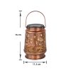 Solar Outdoor Hanging Patio Light Iron Hollow Animal Projection Lantern Garden Butterfly Landscape Decoration Lamp