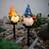 Garden Courtyard Decorative Solar Light Outdoor Gnome Elf Resin Ground Stake Landscape Light