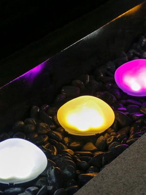 Solar Outdoor Garden Lawn Ground Light Glowing Pebble Decorative Lamp Waterproof Landscape Stone Light