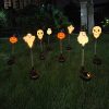 New Solar Swinging Pumpkin Skull LED Lawn Lamp Outdoor Garden Halloween Scene Decoration Light