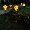 New Solar Swinging Pumpkin Skull LED Lawn Lamp Outdoor Garden Halloween Scene Decoration Light