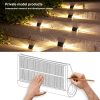 Solar Outdoor Garden Light Waterproof Decorative Wall Fence Railing Lamp for Home Stair Step Lighting