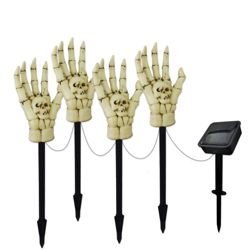 Halloween Waterproof Ghost Hand Lamp Solar Villa Garden Light Outdoor Garden Decorative Skeleton Hand Atmosphere Night Light