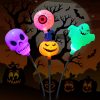 New Solar Swinging Pumpkin Skull LED Lawn Lamp Outdoor Garden Halloween Scene Decoration Light