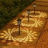 Solar Outdoor Garden Atmosphere Stake Light Landscape Decoration Lawn Lamp for Villa and Home Yard with Shadow Effects