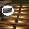 Solar Outdoor Garden Light Waterproof Decorative Wall Fence Railing Lamp for Home Stair Step Lighting