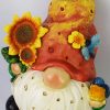 Garden Courtyard Decorative Solar Light Outdoor Gnome Elf Resin Ground Stake Landscape Light