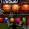 New Outdoor Solar Stainless Steel Wall Light RGB Color-Changing Fence Yard Railing Lamp High Brightness