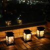 Outdoor Waterproof Garden Patio Layout Festive Decorations Solar Powered Hanging Tree Candle Lanterns Palace Lights