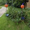 New Solar Swinging Pumpkin Skull LED Lawn Lamp Outdoor Garden Halloween Scene Decoration Light