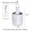 Portable Outdoor Tente Home Lantern Usb Rechargeable Solar Charging Led Emergency Lamp Bulb Bbq Camping Lights