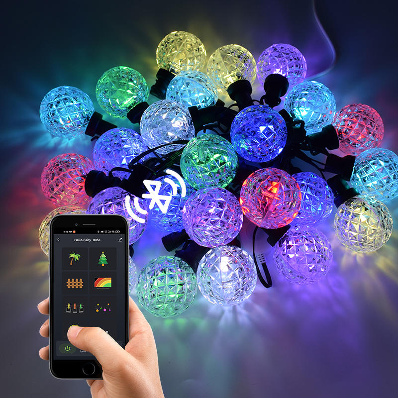 G40 S14 G24 LED String Lights blue tooth app Christmas lights holiday party decoration Catena led g40 time IP66 waterproof