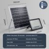 Outdoor Ip66 Waterproof Garage Garden Patio Security Lighting Dusk To Dawn Led Solar Street Flood Lights With Remote Control