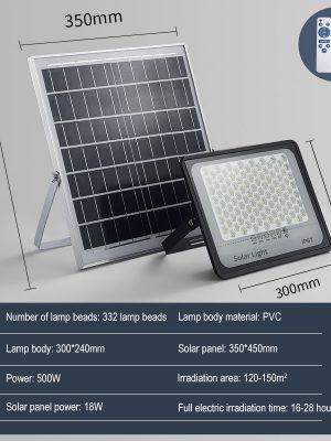 Outdoor Ip66 Waterproof Garage Garden Patio Security Lighting Dusk To Dawn Led Solar Street Flood Lights With Remote Control