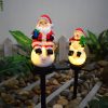 New Solar Christmas Resin Creative Cute Stake Light Garden Landscape Decorative Lawn Lamp