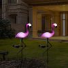 Outdoor Ip65 Waterproof Garden Flamingo Decorative Led Solar Powered Lawn Ground Stake Light For Park Pathway Walkway Decor