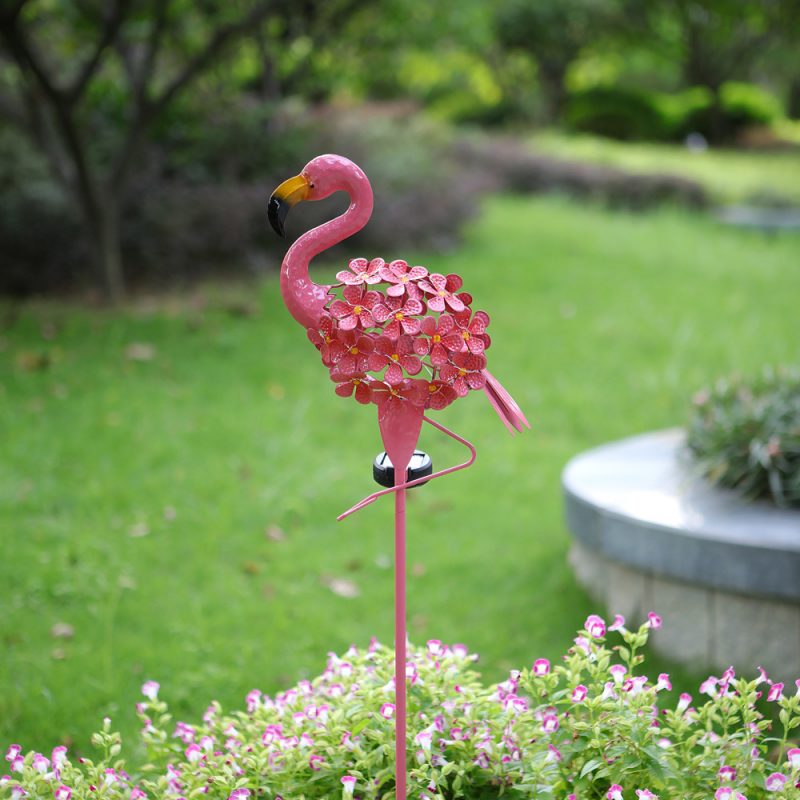 Solar Flamingo Lawn Stake Light Landscape Decorative Lamp for Outdoor Villa Garden Courtyard