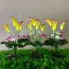 Outdoor Waterproof Garden Patio Path Pathway Decoration Stake Lamp Led Solar Calla Lily Flower Lawn Light