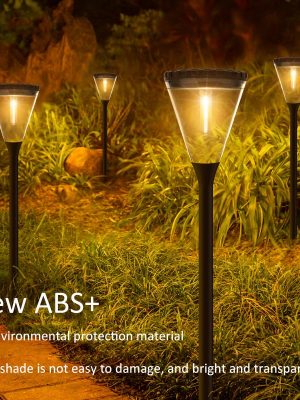 Outdoor Ip65 Waterproof Auto On/Off Solar Garden Pathway Lights For Lawn Patio Yard Walkway Deck Driveway Landscape Lighting