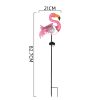 New Iron Solar Flamingo Cracked Glass Stake Light Outdoor Garden Yard Animal Decorative Lawn Lamp