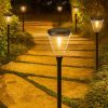 Outdoor Ip65 Waterproof Auto On/Off Solar Garden Pathway Lights For Lawn Patio Yard Walkway Deck Driveway Landscape Lighting