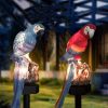 Outdoor Waterproof Led Solar Powered Parrot Garden Stakes Light For Patio Walkway Pathway Decorative Landscape Lamp