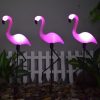 Outdoor Ip65 Waterproof Garden Flamingo Decorative Led Solar Powered Lawn Ground Stake Light For Park Pathway Walkway Decor