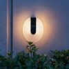 Waterproof Solar Outdoor Garden Fence Decor Landscape Yard Stair Wall Wash Light Oval Acrylic Wall Lamp