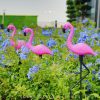 Outdoor Ip65 Waterproof Garden Flamingo Decorative Led Solar Powered Lawn Ground Stake Light For Park Pathway Walkway Decor