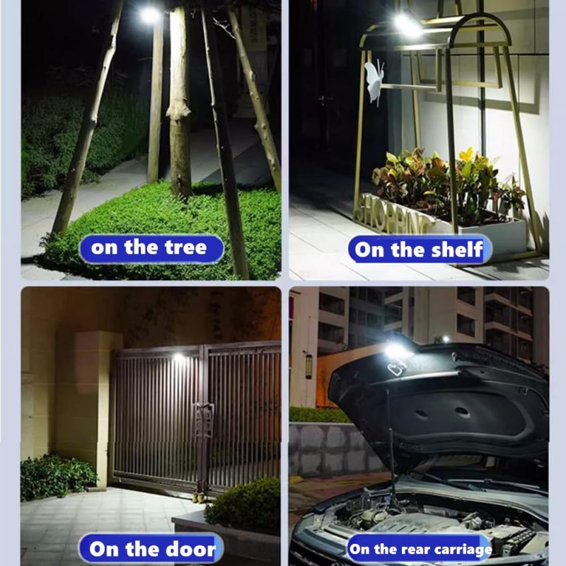 Solar Outdoor Clamp Light with Motion Sensor for Garden Patio Camping