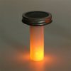 Solar Mason Jar with 12 LED Flame Lights Creative Glass Jar Lid Outdoor Decorative Garden Lantern