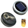 Solar Glass Jar with 30 LED Lights Mason Jar Accessory with Copper Wire Firefly-Style Hanging Lantern for American Gardens