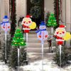 New Solar Snowman Lawn Light Acrylic Ground Stake for Christmas Holiday Decorations