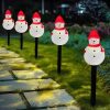 New Solar Snowman Lawn Light Acrylic Ground Stake for Christmas Holiday Decorations