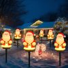 New Solar Snowman Lawn Light Acrylic Ground Stake for Christmas Holiday Decorations