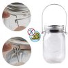 Solar Glass Jar with 30 LED Lights Mason Jar Accessory with Copper Wire Firefly-Style Hanging Lantern for American Gardens