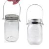 Solar Glass Jar with 30 LED Lights Mason Jar Accessory with Copper Wire Firefly-Style Hanging Lantern for American Gardens